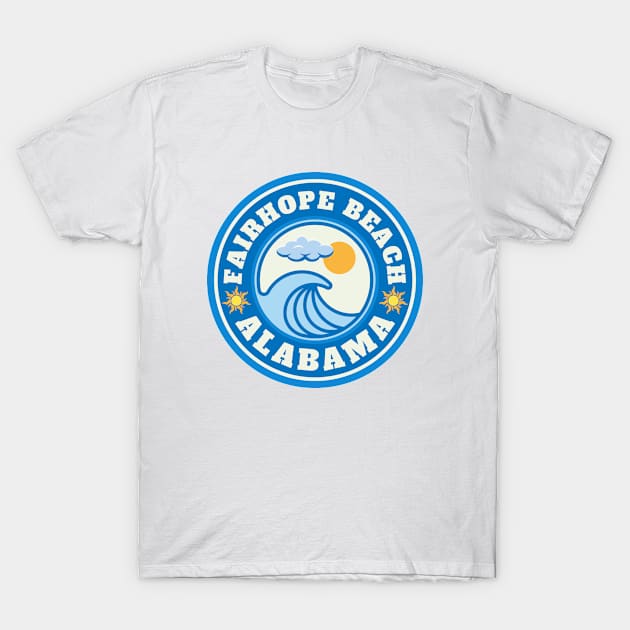 Fairhope Beach Alabama Summer Vintage Logo T-Shirt by Vintage-TM